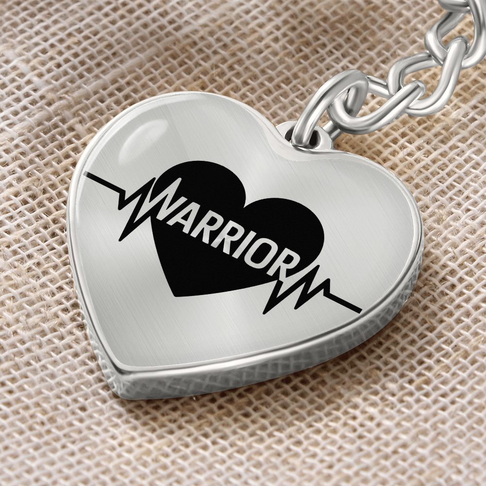 Heartbeat Warrior Keychain – Heart Failure Awareness & Strength Gift