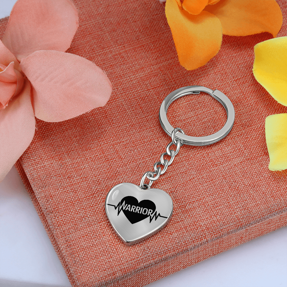 Heartbeat Warrior Keychain – Heart Failure Awareness & Strength Gift