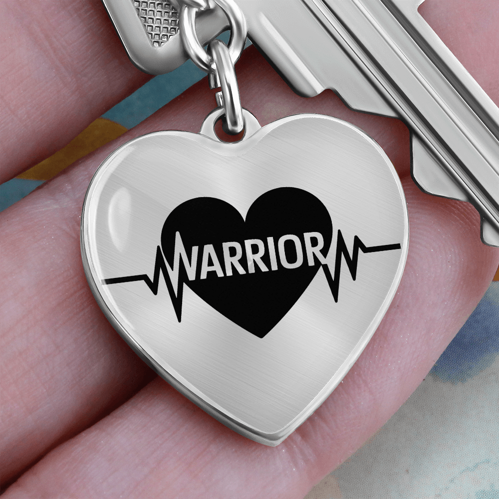 Heartbeat Warrior Keychain – Heart Failure Awareness & Strength Gift