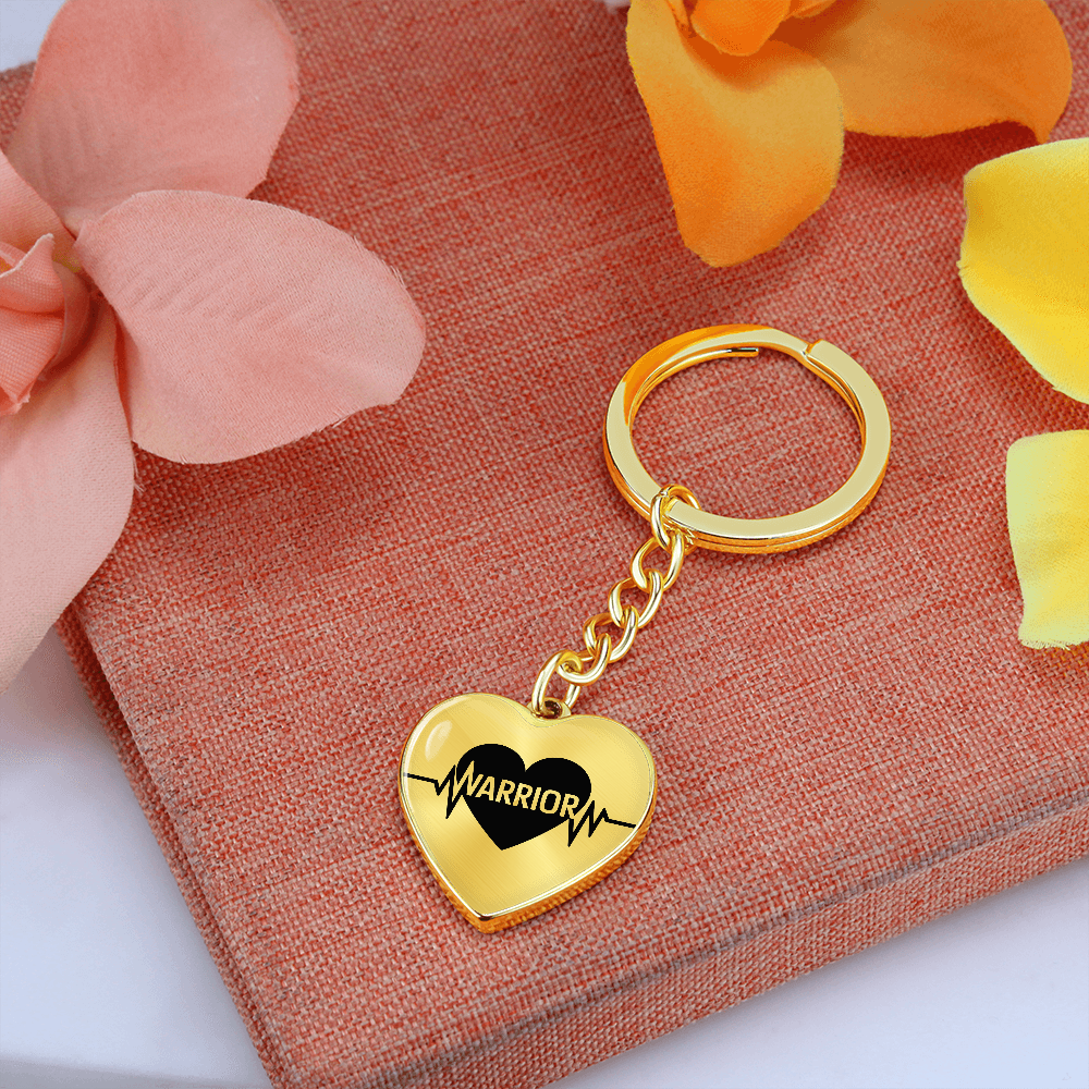 Heartbeat Warrior Keychain – Heart Failure Awareness & Strength Gift