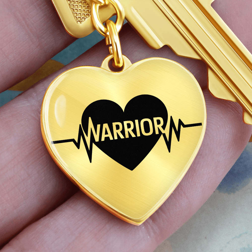 Heartbeat Warrior Keychain – Heart Failure Awareness & Strength Gift