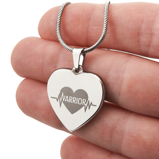 Heart Warrior Necklace – Heartbeat Line Jewelry for Fighters & Survivors