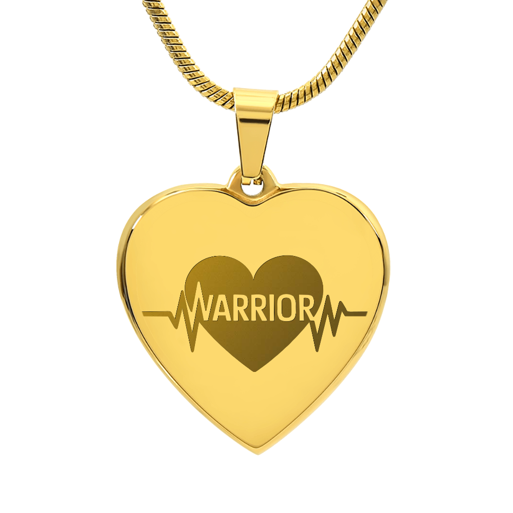 Heart Warrior Necklace – Heartbeat Line Jewelry for Fighters & Survivors