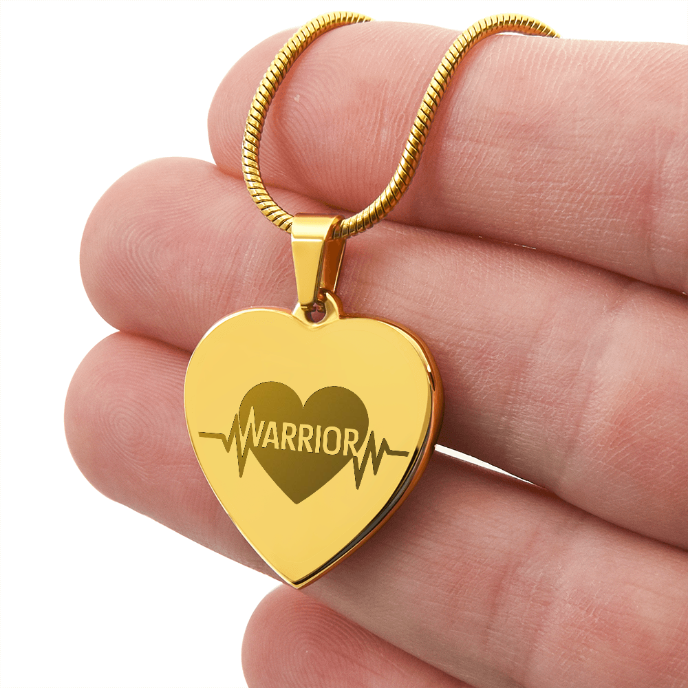 Heart Warrior Necklace – Heartbeat Line Jewelry for Fighters & Survivors